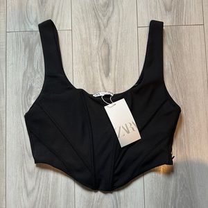 Zara Black Corset Top